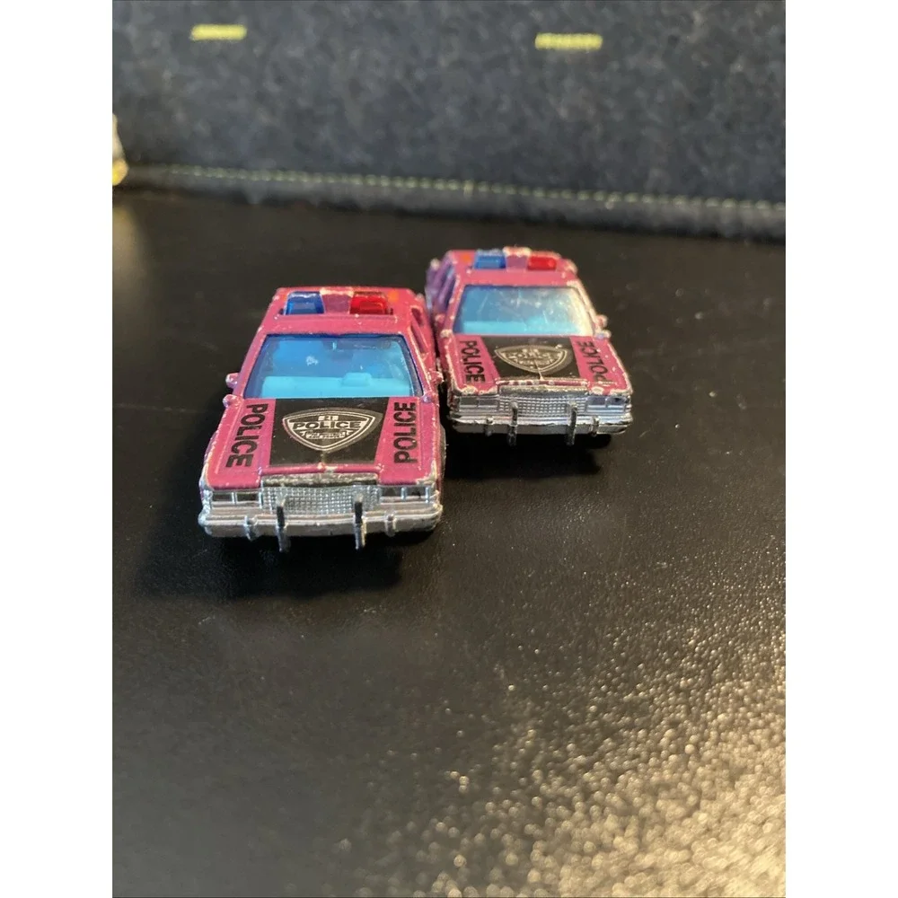 Lot 2 Matchbox‎ Ford LTD PD-21 Police Diecast Car Mattel 1987 1:69 Macau Cop Car